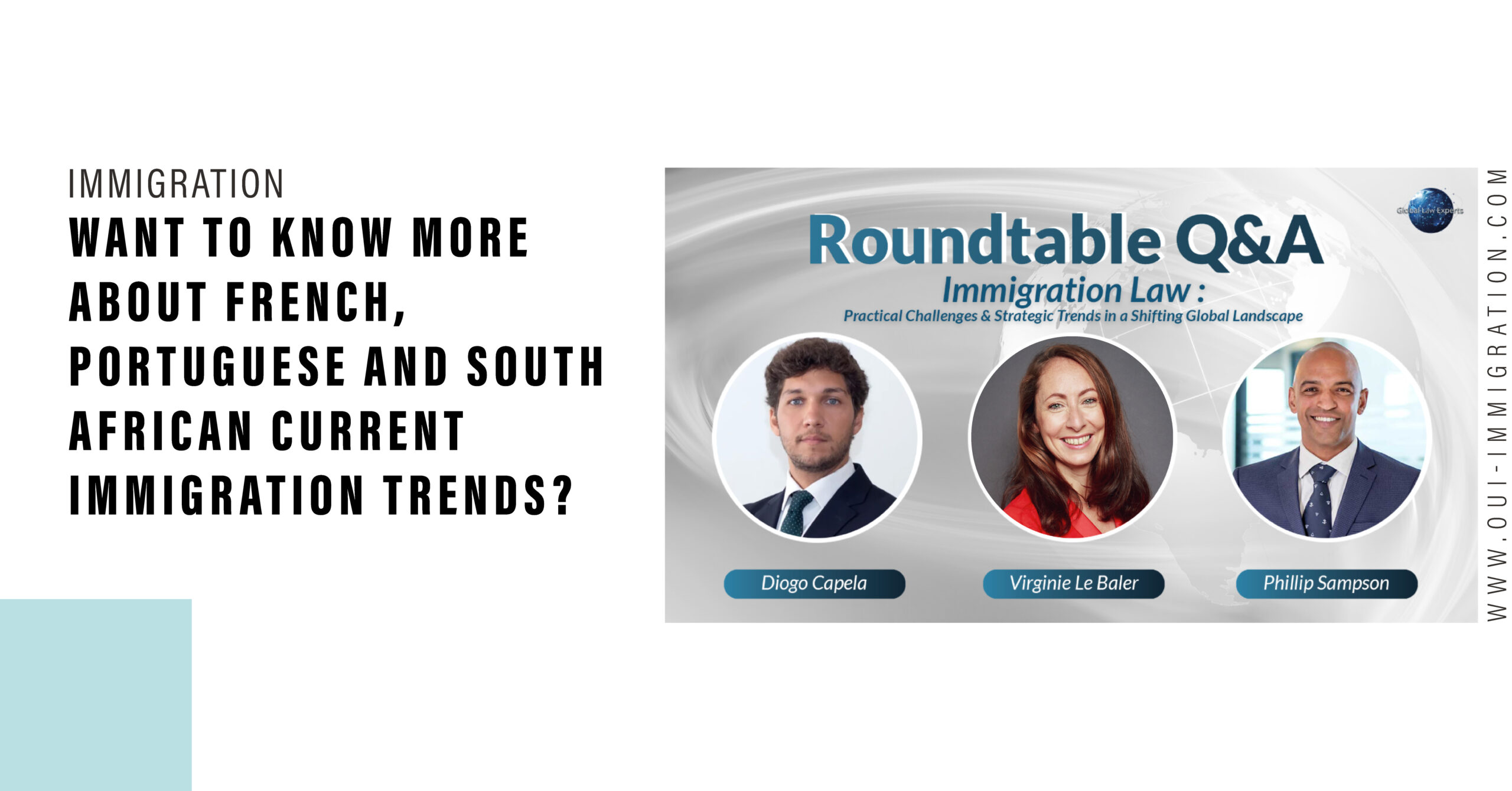 Want to know more about French, Portuguese and South African current immigration trends?